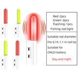 LED Fishing Rod Tip Lights – Smart Strike Indicator & Bite Alarm for Night Fishing – Waterproof Clip-On Alert with High Visibility Glow for Catfish, Carp & Surf Casting (Battery Included)