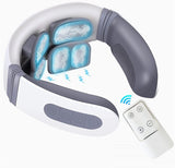 HCUCTOS Cordless Intelligent Massager for Neck Relax, 4 Pads, Modes 15 Levels Portable Deep Tissue Trigger Point