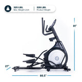 Echelon - Elliptical Exercise Machine | Work Out Equipment for Home Gym | ‎Magnetic Resistance Mechanism | 20 Stride with Single Rail Design | Pre-Programmed LCD Monitor | Convenient Tablet Holder Echelon