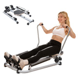 Water Rowing Machine, Hydraulic Rower with LCD Monitor, Adjustable Seated Row Machine Resistance up to 110LBS & Large Cushioned Seat, 265LBS Quiet Rowing Machines for Home Use (Black)