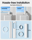 Snocod Portable Air Conditioners, 16000 BTU Cooling for 800 Sq ft, 5-in-1 with Drainage-Free Cooling, Fan, Dehumidifier, Sleep Mode, APP & Remote Control, Quiet 40 dB, Window Installation Kit