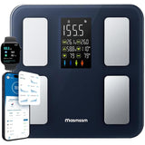 Masmssm Smart Scale for Body Weight, FSA&HSA Eligible, Bathroom Digital Weighing Scale with 8-in-1 Large Display, 22 Metrics with BMI, Body Fat, Heart Rate, Compatible with iOS & Android