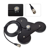 UAYESOK 8.8inch NMO Heavy Duty Magnetic Antenna Mount Base, Triangle Vehicel Mobile Antenna Magnet Base for CB/HF/VHF/UHF NMO Antennas