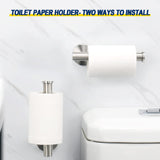 Bathroom Hardware Set- Premium 304 Stainless Steel Toilet Roll Holder and Towel Rack NearMoon