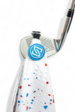 SKIVE Golf Premium Magnetic Golf Towel | Super Strong Magnet (Red & Blue Drip)