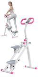 Stair Stepper for Home - Vertical Climber Workout Machine with Stable Frame, Adjustable Handlebar for Full-Body Exercise (Pink)