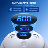 TEBAL Ultrasonic Retainer Cleaner Machine, 52kHz Ultrasonic Denture Cleaner for Night Guards, Braces, Aligner, Toothbrush, Jewelry and More, Dental Cleaning Pod with Digital Timer & 250ML, White