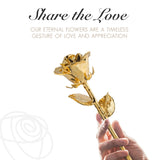 Forever Rose Personalized Combo, 24K Gold Dipped Roses & Heart Acrylic Vase