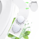 Terapaton Toilet Bidet With Left/Right Side Reversible Design, Fresh Water, Non-Electric, Toilet Bidet Attachment, Right/Left Hand Side with Dual Nozzle, Self-Clean, Includes Extended Screws (Chrome)