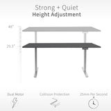 VIVO Electric 60 x 30 inch Standing Desk with Concealed Cable Trays and Full-Size Mouse Pad