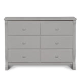 Delta Children Universal 6 Drawer Dresser with Interlocking Drawers - Greenguard Gold Certified, Grey