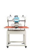 Heat Press Machine Auto Sliding & Up-Open, Industrial Heat Transfer Double Station Automatic Press with Infrared Positioning for T-Shirt