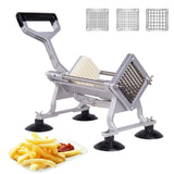 French Fry Cutter with 3 Blades, Potato Slicer French Fries Cutter, Potato Dicer Cuber Stainless Steel French Fry Press EASYROSE
