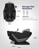RELX 2026 Massage Chair Full Body, Zero Gravity Airbag Shiatsu Massage Chair with SL-Track, Heating, AI Control, Body Scan, 13 Modes, Foot Rollers, and Deep Yoga Stretch (Black)