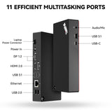 Universal Hybrid USB-C with USB-A Docking Station for Lenovo Laptop, 3 External Displays