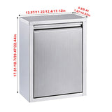 Stainless Steel Pull-Out Under-Cabinet Trash Can with Dual Compartments, Hidden Waste Bin, Non-Slip Feet, Perfect for Kitchen Sink Base Cabinet (11.22" x 17.51" x 5.9")