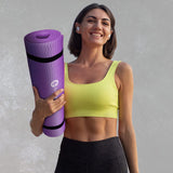 GYMENIST Thick Exercise Yoga Floor Mat Nbr 24 X 71 Inches Great for Camping Cardio Workouts Pilates Gymnastics (Purple) GYMENIST