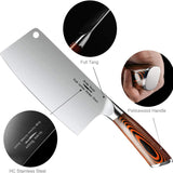 Aroma House Cleaver Knife Ultra Sharp Meat Cleaver 7 inch Butcher Knife. High Carbon German Stainless Steel Chef Knives for Kitchen and Restaurant
