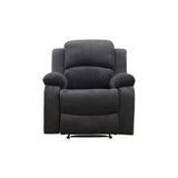 MOOLSUN Living Room Furniture Set Corduroy Recliner Compartments and Cup Holders Reclining for Home Theater/Office(A-Dark Grey Corduroy,Chair)