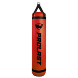 PROLAST Heavy Punching Kicking Bag for Adults, Boxing, MMA, Martial Arts, Muay Thai, Strength Training Equipment, Filled, 5ft, 100 lbs, Vertical Logo, Red