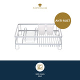 KitchenCraft Master Class Aluminium Anti-Rust Dish Drainer Rack - 42 x 30 x 13 cm (16.5 x 12 x 5 Inches
