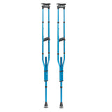 MD by Drive Air-Crutch Lightweight Walking Crutch, Adult Crutches for Walking with Comfortable Underarm Pads and Ergonomic Grips, Adjustable Height 4'7"-6'7", 300 lb Capacity, Blue