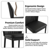 HIPIHOM 47.2” Round Dining Table Set for 4 Modern Wood Table with 4 Upholstered Leather Chairs, Metal Pedestal Base, Space-Saving Kitchen & Dining Furniture for Small Apartments and Compact Spaces