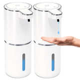MTYGK 2 Pack Automatic Soap Dispenser Touchless,Liquid Hand Soap Dispenser 12.8oz Electric Wall Mounted Smart for Bathroom and Kitchen Dish Soap，Easy for Toddlers(White)