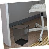 ABOOFAN Black Metal Mesh Wastebasket 2pcs with Solid Base for Office