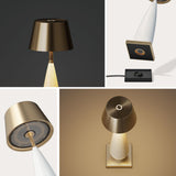 CORDIVA Cordless Table Lamp, Brass Rechargeable Dimmable LED Desk Lamp