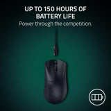 Razer DeathAdder V4 Pro Wireless Gaming Mouse, 8K Polling Rate, 56g, Black