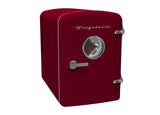 Frigidaire Retro 9-Can Mini Personal Fridge Portable Cooler for Car, Office, Bedroom, Dorm Room, or Cabin, 11.8" D x 7.1" W x 10.1" H, Red
