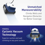 Polaris ERA 820 Robotic Pool Cleaner with Cyclonic Vacuum, Dual Brushes, 60ft Swivel Cable, Large Canister, Caddy & Cover – for In-Ground Pools