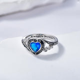 Oseew 2027 Heart Shaped Birthstone Class Ring for Men Women