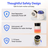 Kupuu Humidifier, 6L Large Capacity Ultrasonic Cool Mist, Touch Control, Auto Shut-Off, 1-12 Hour Timer, Ultra-Quiet for Bedroom (black)