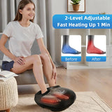 iKyoor [2026 Upgraded Shiatsu Foot Massager Machine with Heat & Vibration, Deep Rolling Kneading Air Compression for Gifts for Mom Dad, Up to Size 13 Multiple Modes