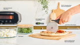 Ooni Professional Pizza Cutter Wheel - Ø4.4″ Blade - Classic Stainless Steel Pizza Wheel Cutter with Green Handle