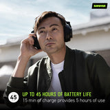 Wireless Noise Cancelling Headphones, Premium Studio-Quality Sound, Bluetooth 5, Customizable EQ - Black Shure