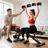 XDDIAS Adjustable Dumbbell Set of 2, 25/55/80LB Dumbbell Set-Fast Adjust Weights Set, 5/10/16 in 1 Free Weights Dumbbells Set with Anti-Slip Metal Handle, Compact Size (55LB-Pair-10-Gears)