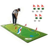 Kaoshan Golf Putting Green Mat - 5FT×10FT/5FT×12FT Putting Green Indoor, Professional Golf Putting Mat with Realistic Turf, Golf Simulators for Home, Multi Holes & Flags for Outdoor Golf Practice