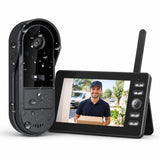 TKMARS Doorbell Camera Wireless No Subscription with Monitor Screen, Waterproof Video Intercom with Active Wake-Up, No WiFi Needed, 170° Angle, Local Recording for Home/Apartment/Seniors