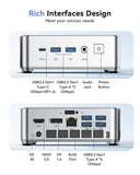 KAMRUI Pinova P2 Mini PC,AMD Ryzen R2544 16GB DDR4 256GB SSD Mini Computers