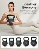 YOTTOY Soft Kettlebell with Leather Handle – Anti-Slip Sweat-Absorbing Grip, Home Gym Kettlebell Weights for Strength Training (Green, 20 LB)
