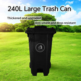 RedFinches 3 Pack Outdoor Trash Can with Lid, 64 Gallon Large Trash Can, Rolling Trash Bin for Home, Garden
