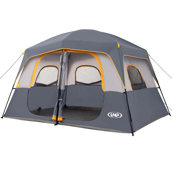 Camping Tent 8 Person, Waterproof Windproof Family Tent with Rainfly Easy Set up-Portable Dome Tents for Camping 6-8 Person unp