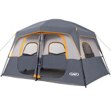 Camping Tent 8 Person, Waterproof Windproof Family Tent with Rainfly Easy Set up-Portable Dome Tents for Camping 6-8 Person unp