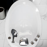 Empava Whirlpool Tub,48 in Freestanding Air Jetted Bathtub, Japanese Soaking Tub with Pre-Molded Seat, 36 Air Jets for Spa-Like Relaxation, Glossy White Luxury Acrylic Design