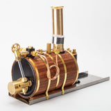 MechPuConToy Engine Model Kit That Works with Boiler and Speed Reducer, Mini Retro Vertical Double-Cylinder Reciprocating Double-Acting Steam Engine Model, Science Experiment for Adult