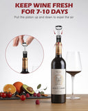 PENTASPI Electric Wine Opener Set, 4 in 1 Electric Wine Bottle Opener, Rechargeable Corkscrew Opener with Aerator, Foil Cutter, Vacuum Stopper, Ideal Present for Wine Lovers, Party, Wedding