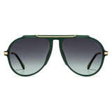 SOJOS Retro Oversized 70s Aviator SunglassesWomen Men SJ2693 Green